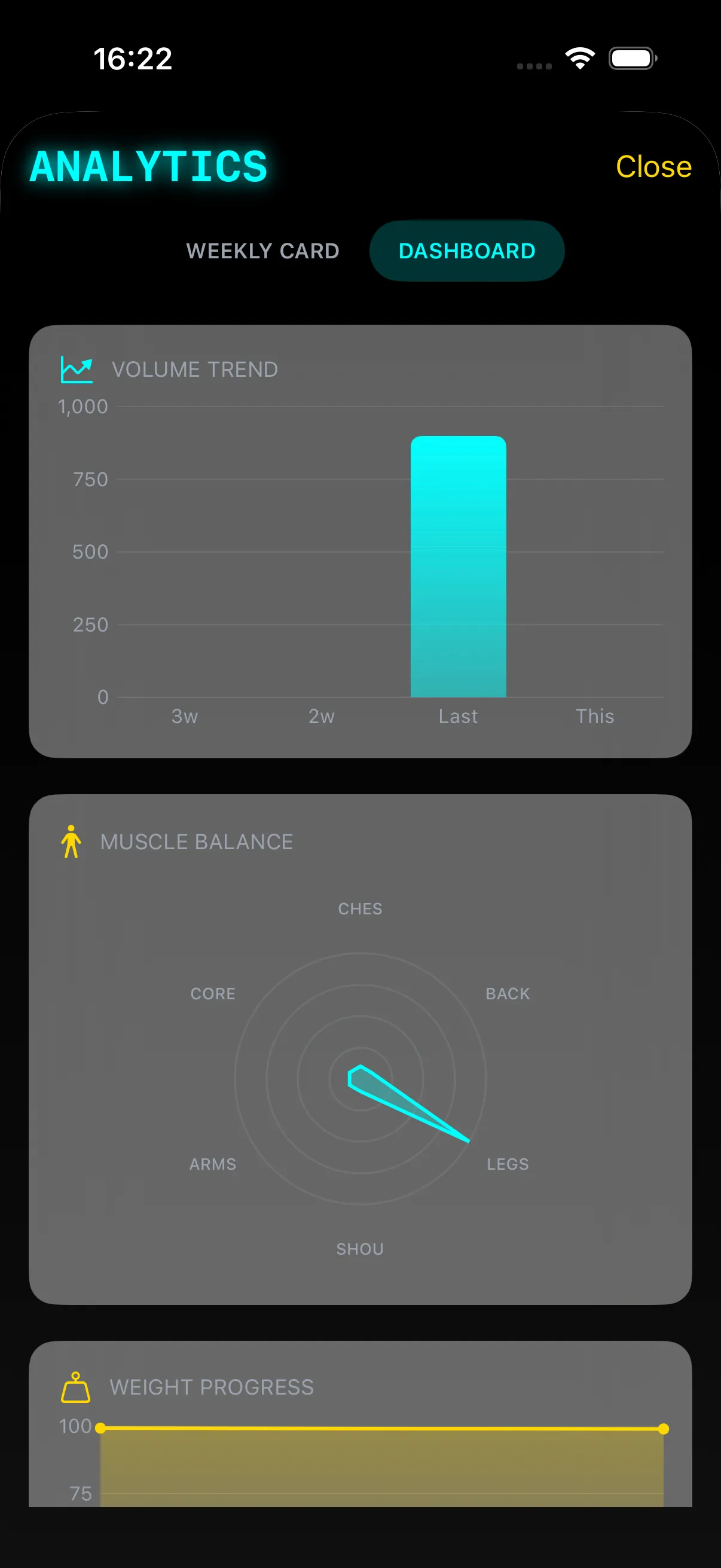MusclePal Workout History