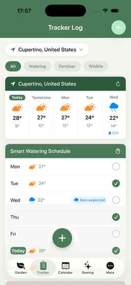 Tracker Log & Weather