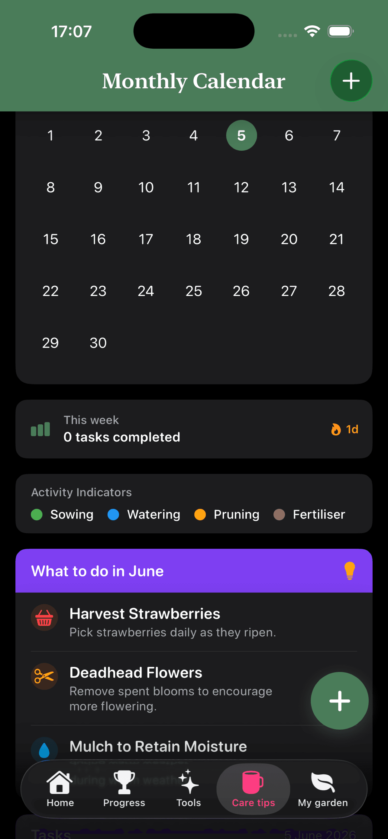 Monthly Care Tips