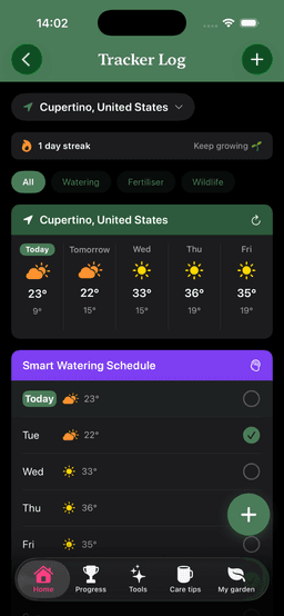 Tracker Log & Smart Watering