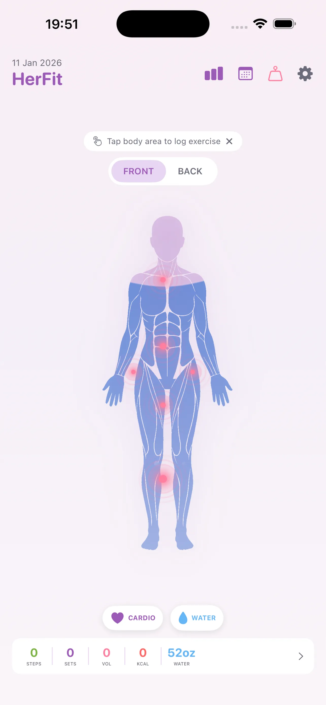 HerFit app screenshot