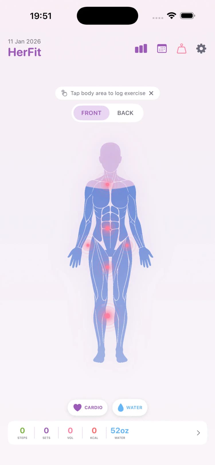 HerFit App Interface